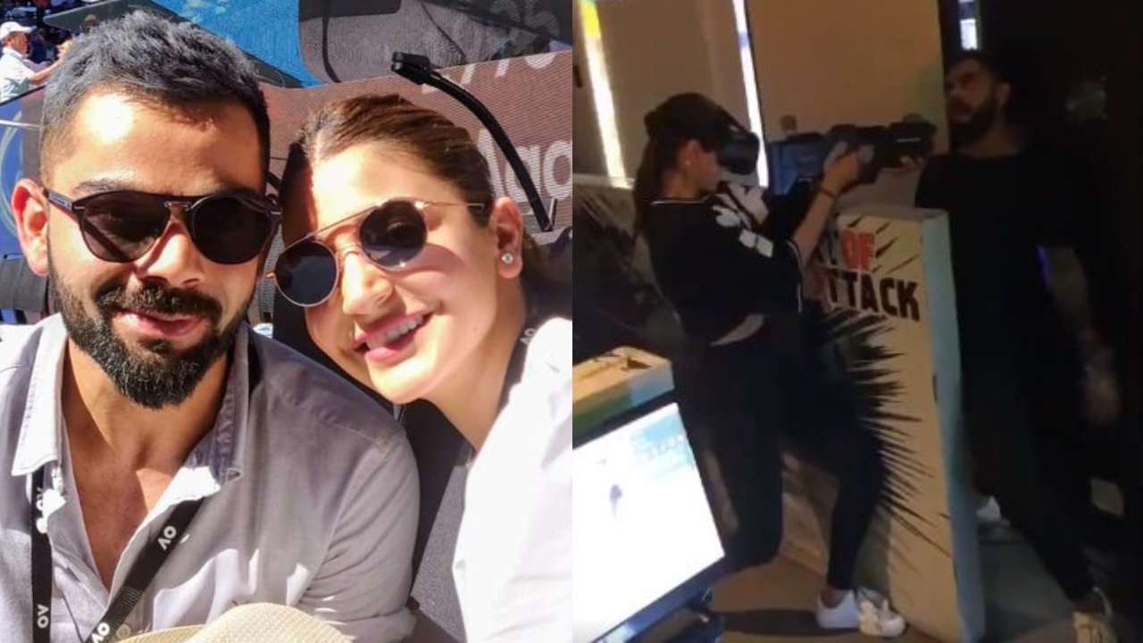 Watch: Anushka Sharma-Virat Kohli get goofy in Bangalore, play with laser tag