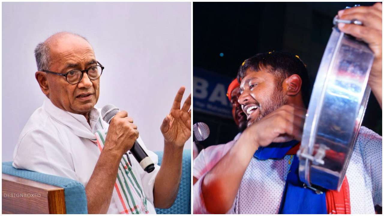 Digvijaya Singh and Kanhaiya Kumar