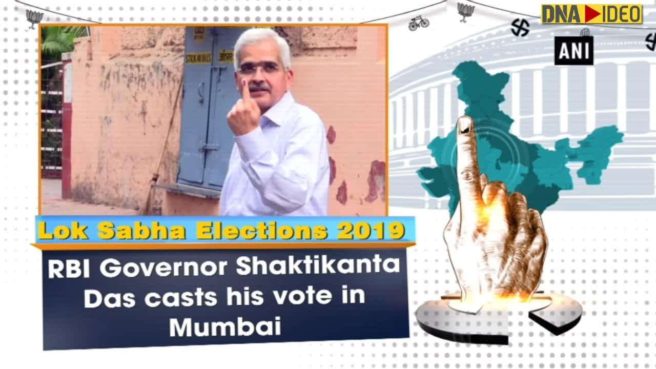 Lok Sabha Election 2019 RBI Governor Shaktikanta Das casts his vote in Mumbai