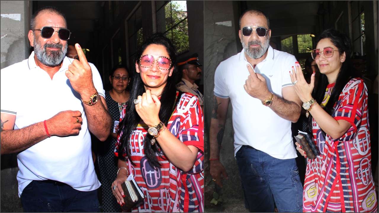 Sanjay Dutt and Maanayata Dutt cast their vote