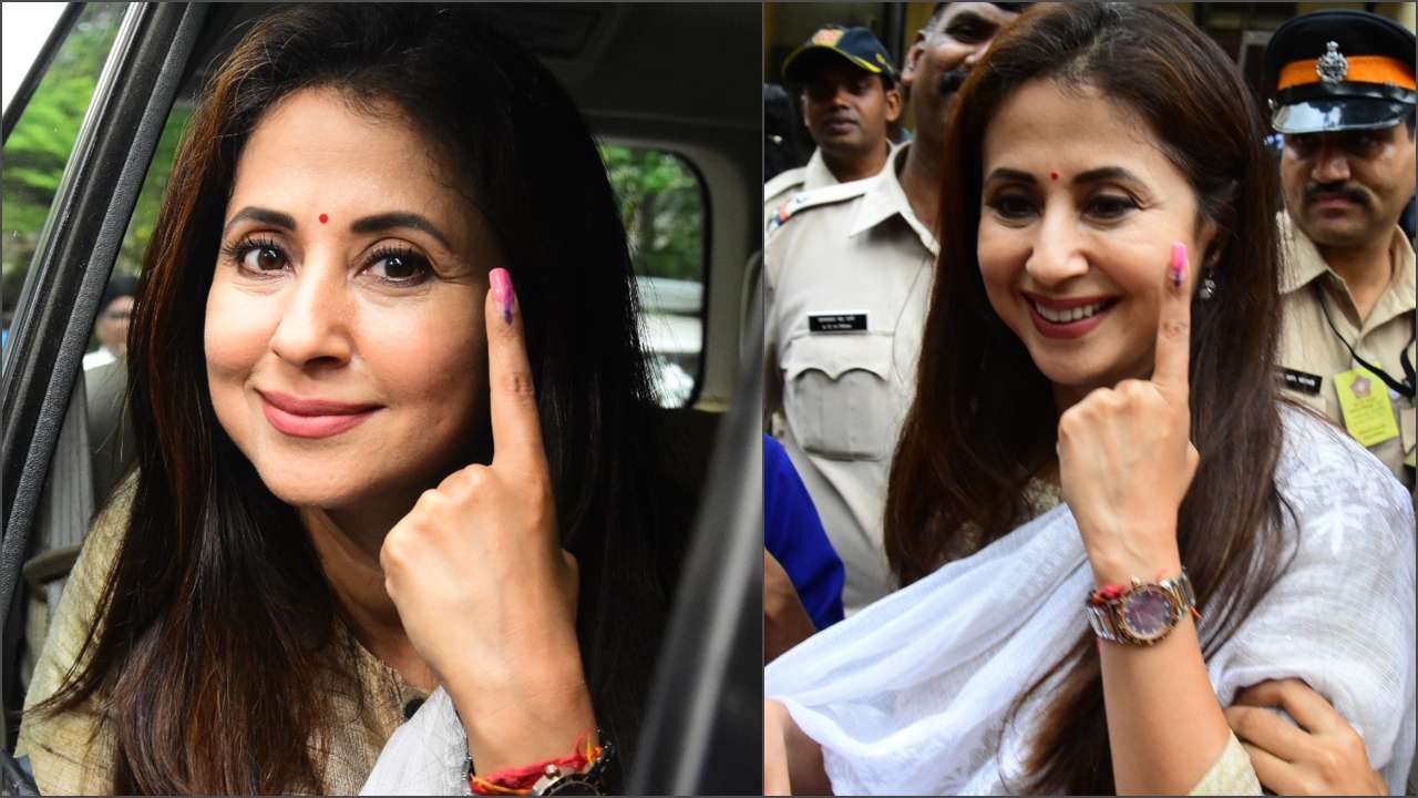 Urmila Matondkar is all smiles after casting her ballot