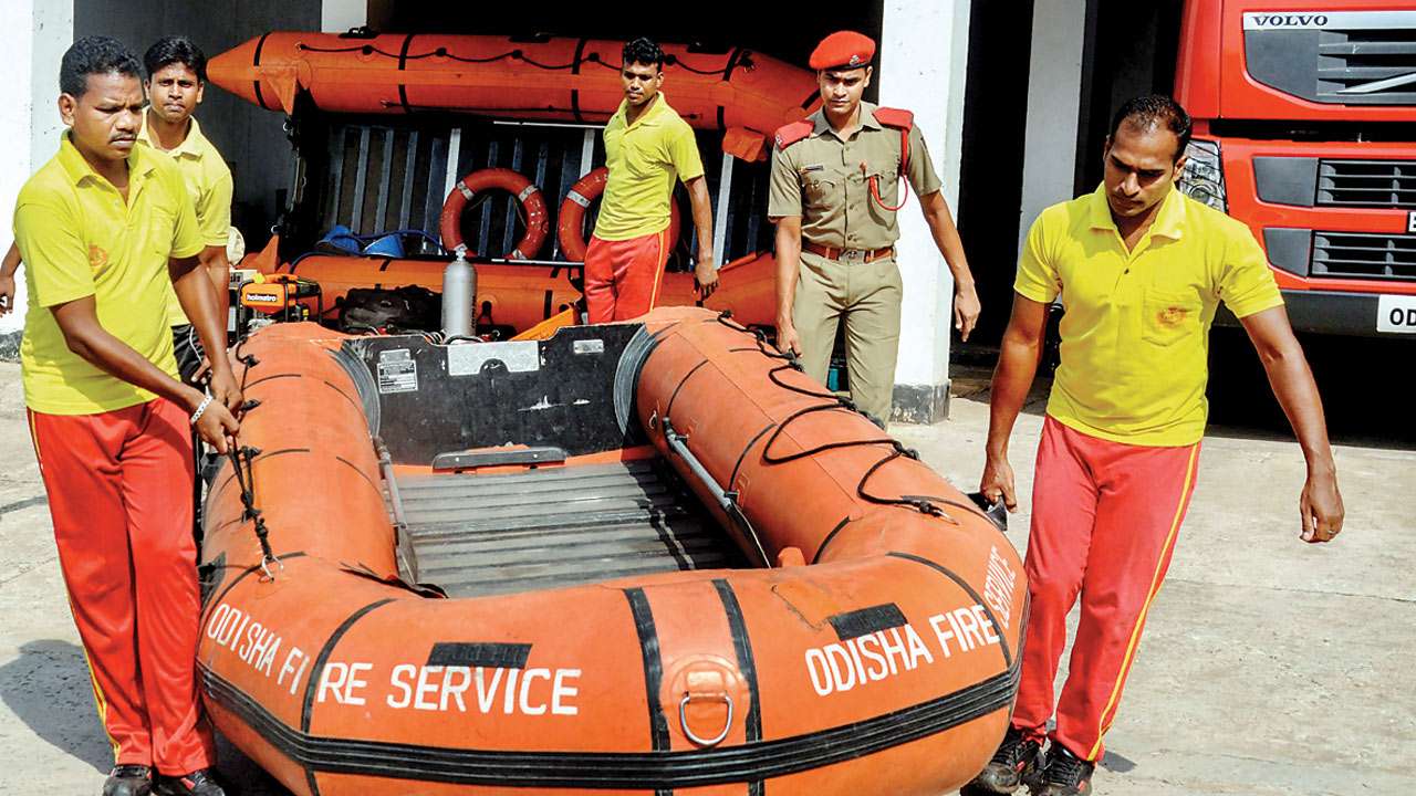 Odisha Fire Service and Disaster Response personnel