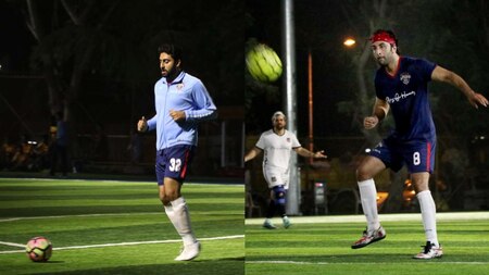 Abhishek Bachchan indulged in a football game the previous day