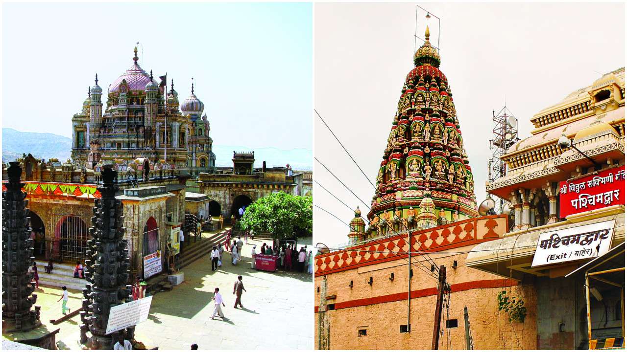 Khandoba at Jejuri (left), Vithoba at Pandharpur (right)