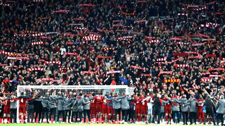 Liverpool fans celebrate