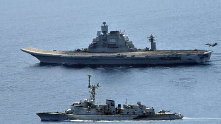 French aircraft carrier Charles de Gaulle in Arabian sea