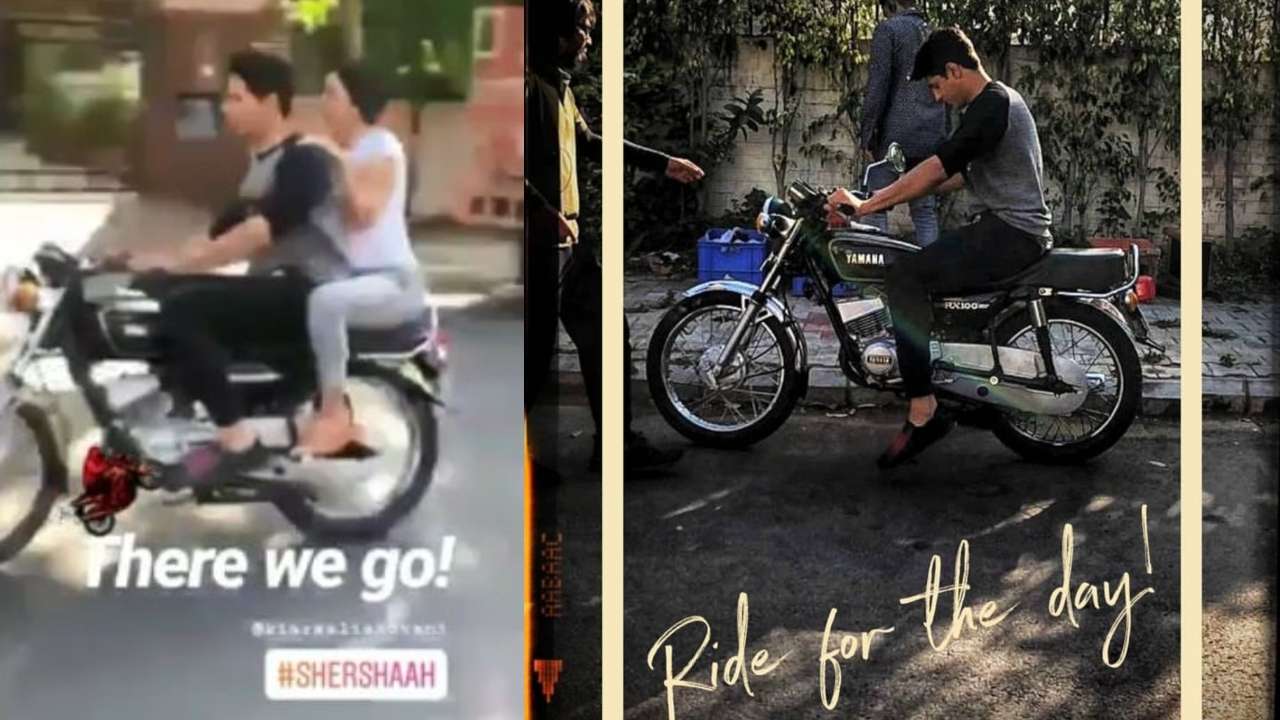 Video Sidharth Malhotra And Kiara Advani Take Bike Ride On The Sets Of Shershaah