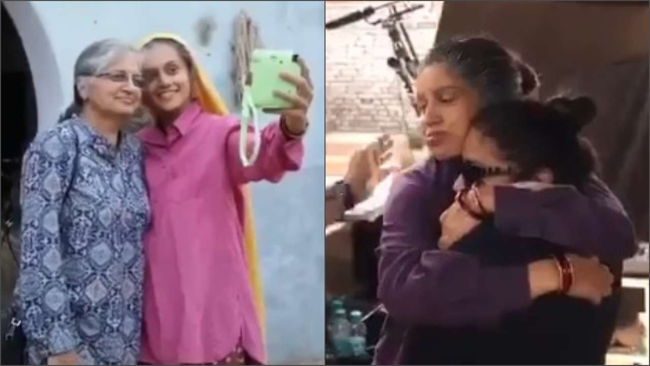 Taapsee Pannu and Bhumi Pednekar with their mom