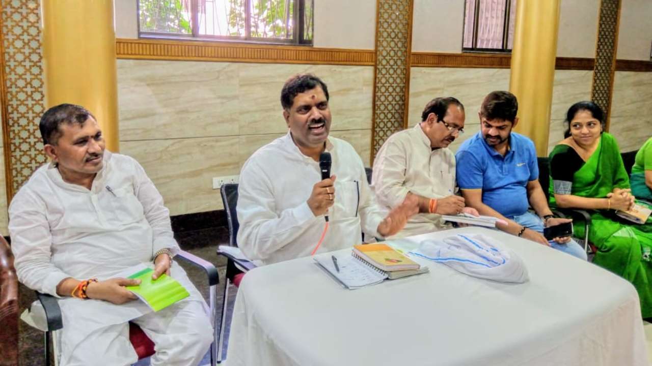 BJP leader Arvind Menon was holding a meeting there