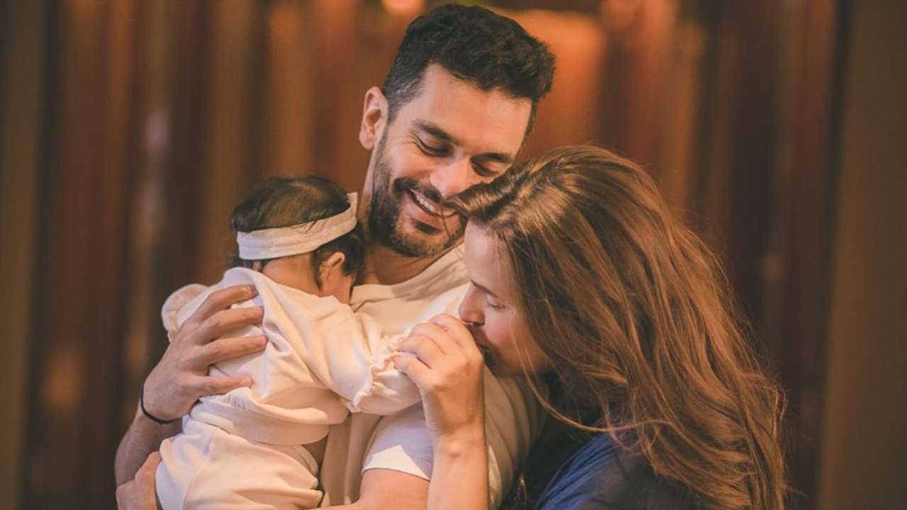 Picture Perfect Family! Neha Dhupia and Angad Bedi are the cutest parents to adorable Mehr in the latest photo