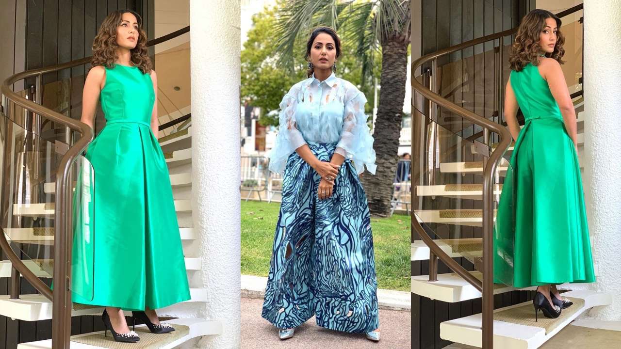 Cannes 2019: Hina Khan goes from mix-and-match to monotone for her ...