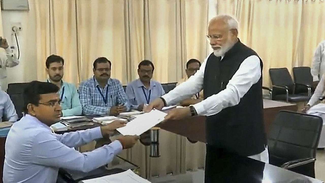 PM Modi submits his papers in Varanasi 