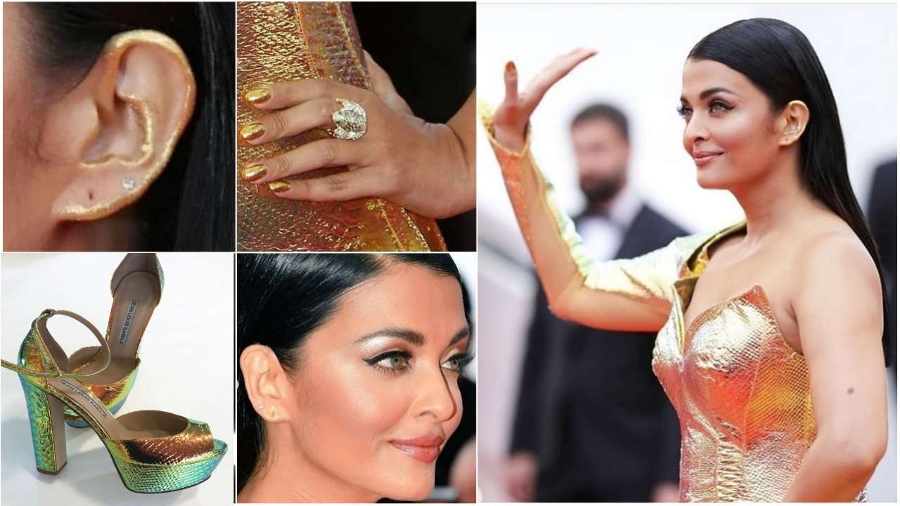 Pics Aishwarya Rai Bachchan Walks The Cannes 19 Red Carpet Looking Like A Modern Day Mermaid In A Holographic Number