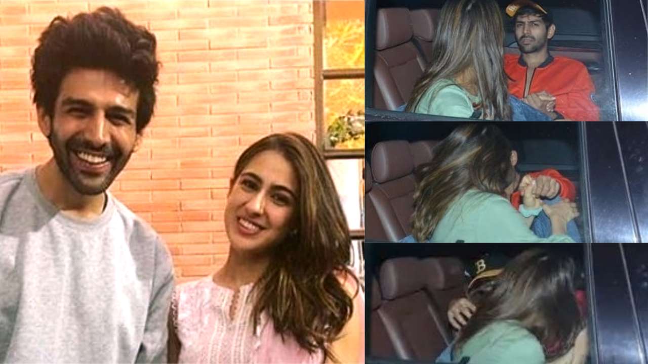 Sara Ali Khan hides her face as paps spot her holding Kartik Aaryan's