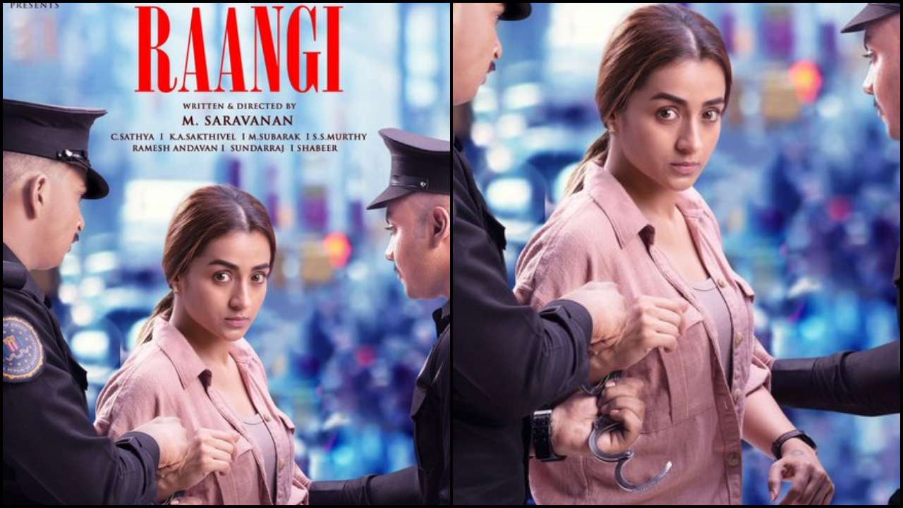 'Raangi': Enraged Trisha gets arrested in the intriguing new poster