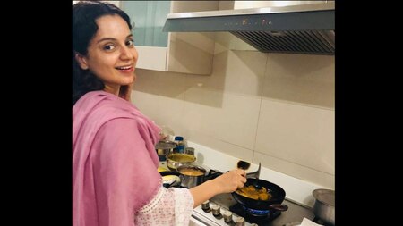 Kangana Ranaut cooks to celebrate PM Modi's win in the Indian General Elections 2019