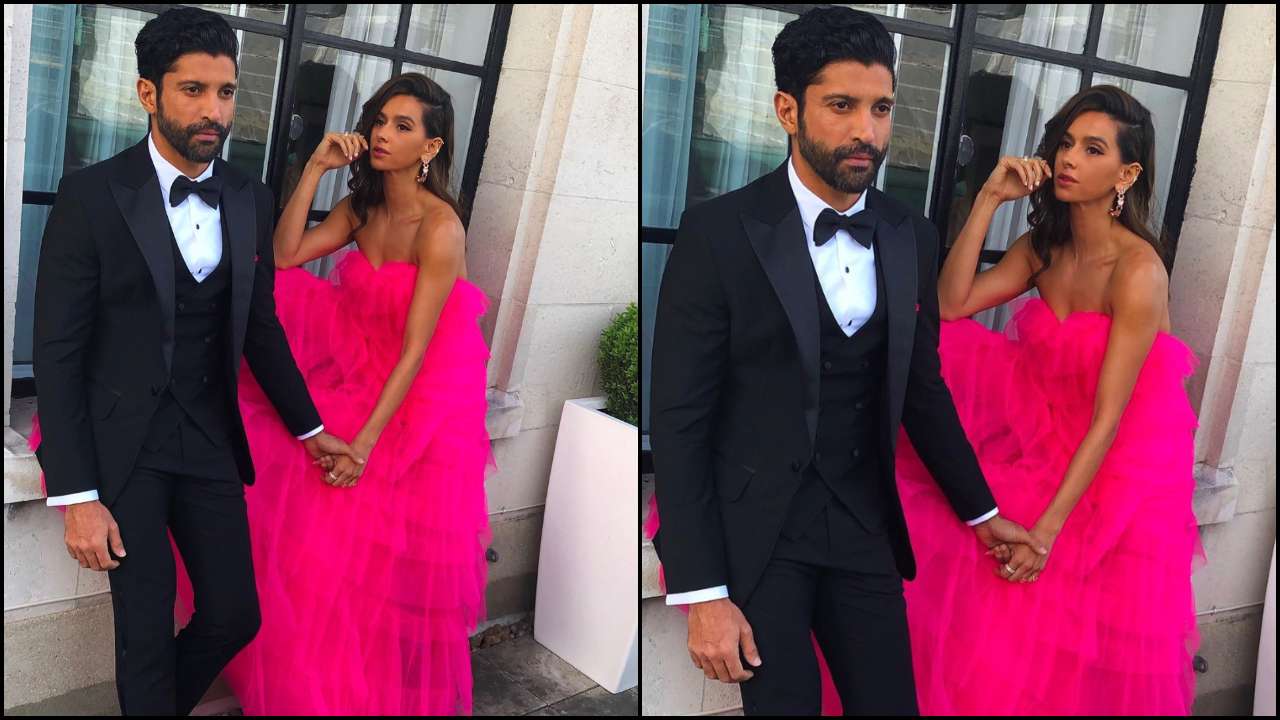 Farhan Akhtar and Shibani Dandekar show how to dress up perfectly for a cocktail evening