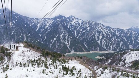 Kuribe Dam in the snow