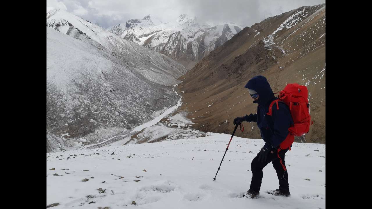 IAS officer Ravindra Kumar scaling the northern Everest route