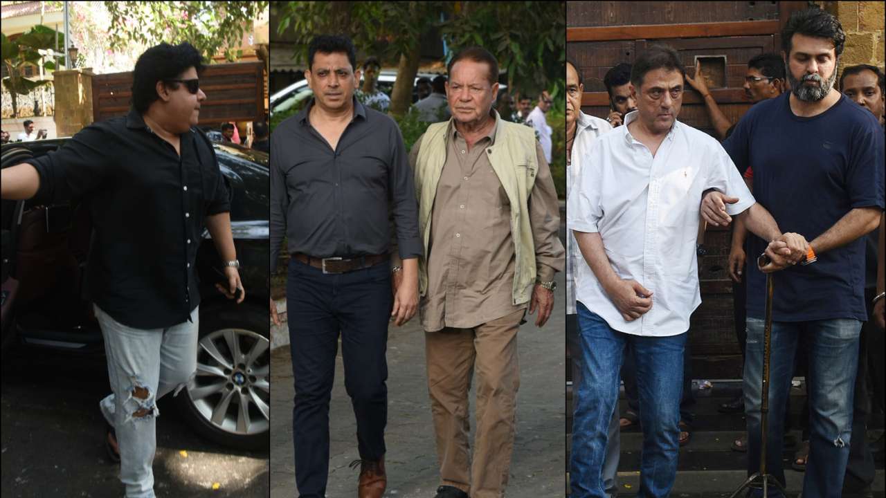 Sajid Khan, Salim Khan and Harman Baweja too pay their last respect