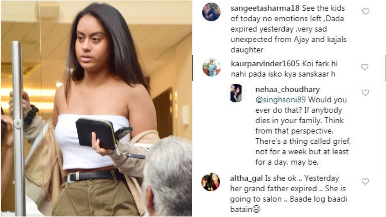 Nysa trolled for visiting a salon just a day after her grandfather Veeru Devgan's death