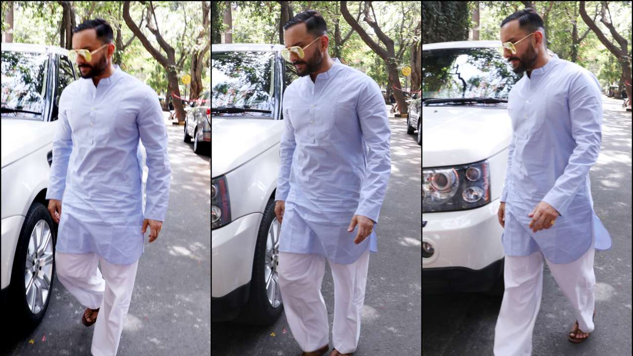   Saif Ali Khan at Ajay Devgn "s =" "residence =" "title =" Saif Ali Khan at Ajay Devgn "data-title =" Saif Ali Khan was Insight entering the residence of Ajay Devgn as he went to offer his condolences following the death of his father as a result of a heart attack occurred Monday morning. "data-url =" https://www.dnaindia.com/bollywood/photo-gallery-after-paying-homage-to-ajay-devgn-s-father-veeru-devgan-saif-ali-khan-goes- watch-his-son-ibrahim-play-cricket-photos-2755054 "clbad =" img-responsive "/> 

<p> 1/5 </p>
<h3/>
<p>  Saif Ali Khan was seen entering the residence Ajay Devgn while he was going to present his condolences after the death of his father following a heart attack occurred Monday morning. </p>
</p></div>
<p style=