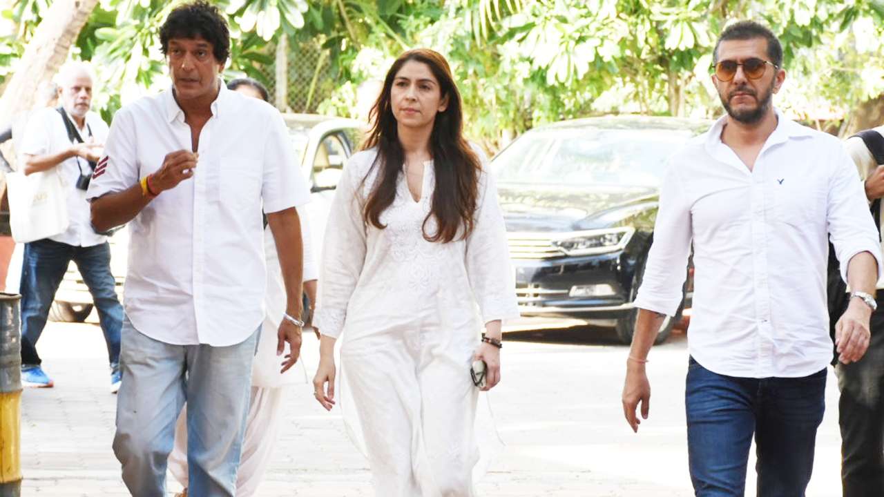 Chunky Pandey and Ritesh Sidhwani seen in white