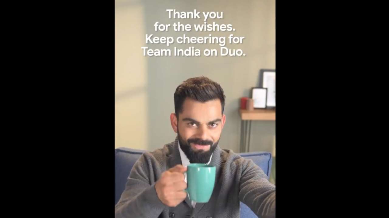 Google Duo ad featuring Virat Kohli