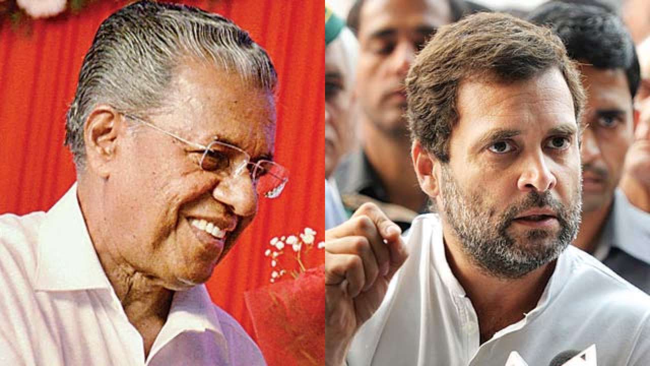 Pinari Vijayan and Rahul Gandhi