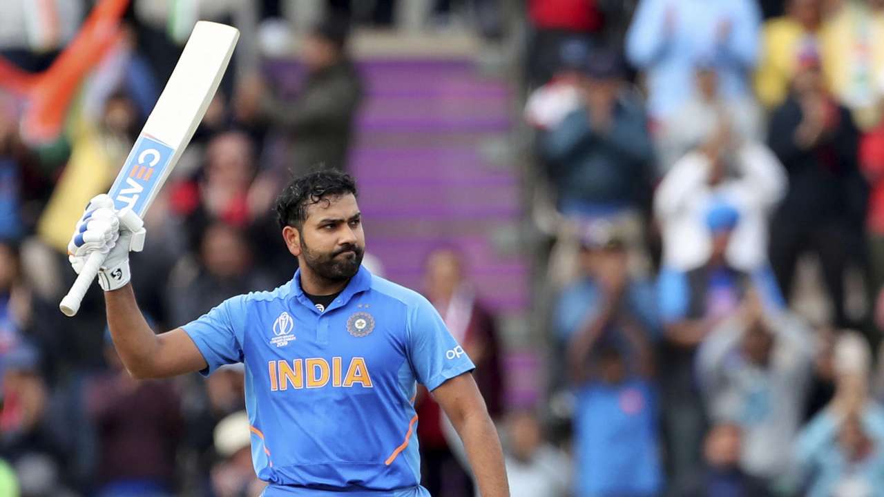 Rohit after scoring ton 