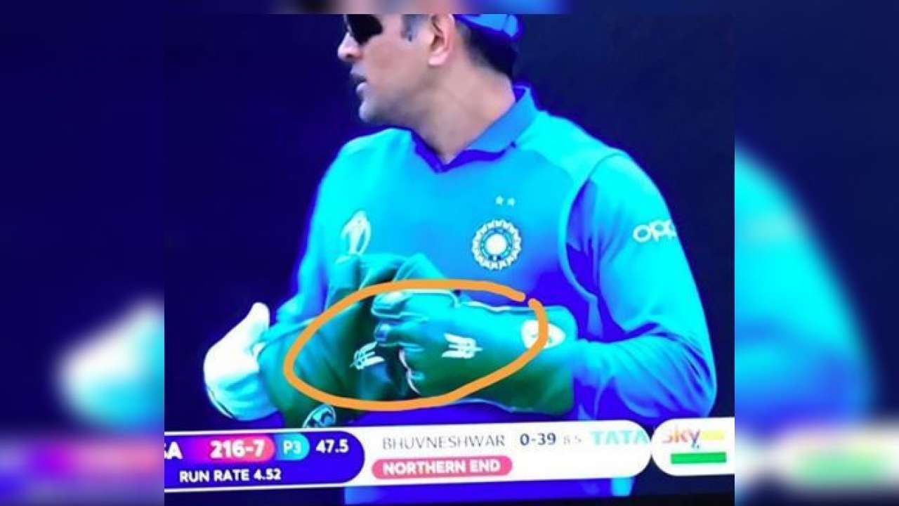 Dhoni's gloves grab attention