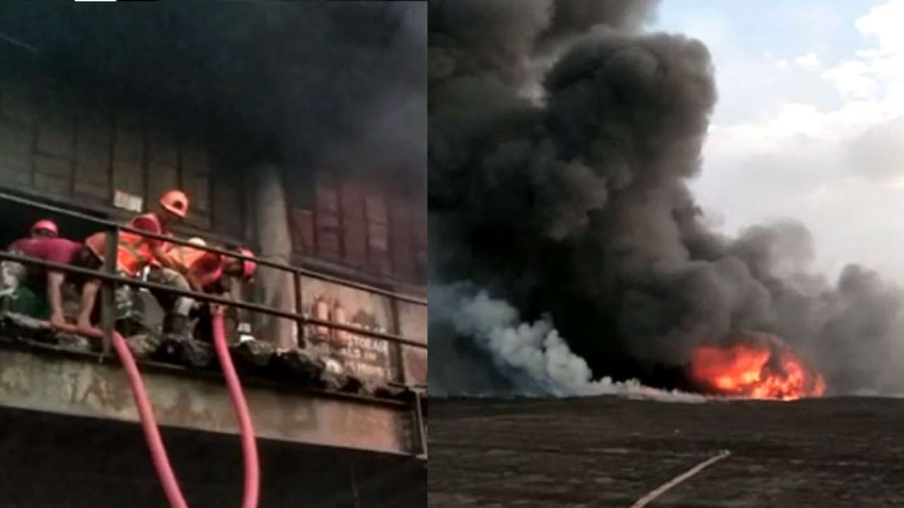 Chemical godown fire
