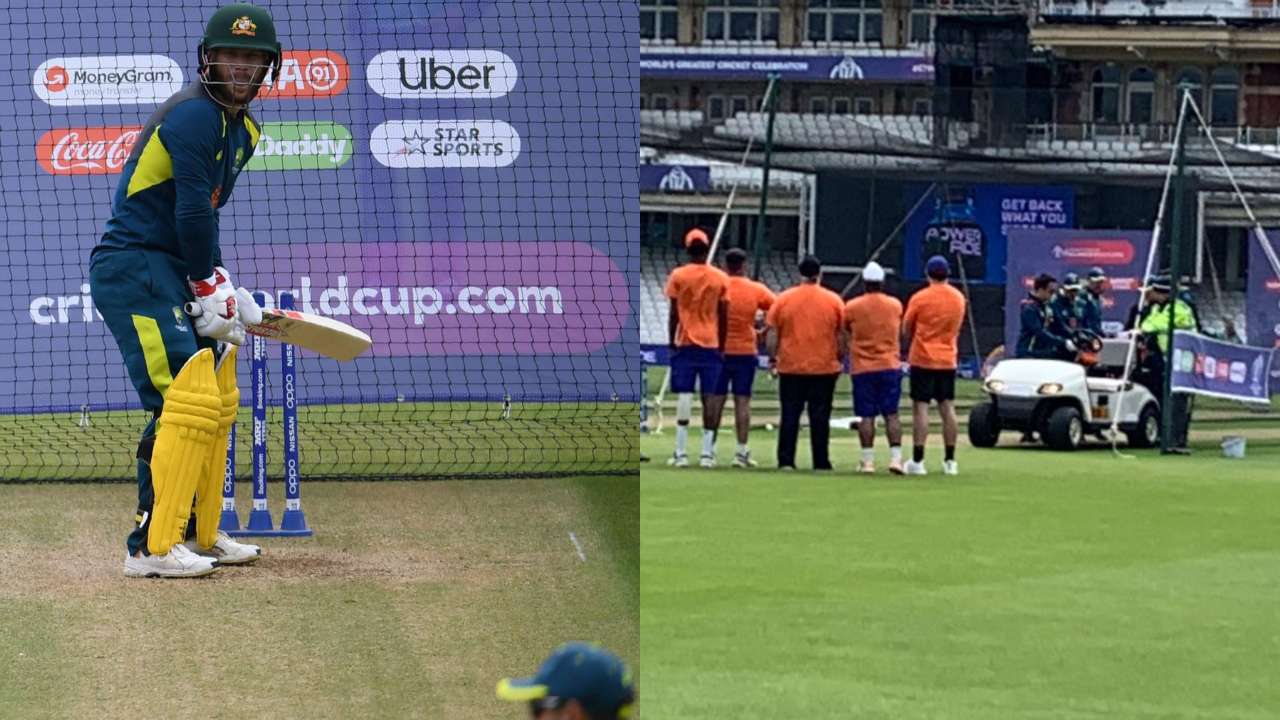David Warner in practice