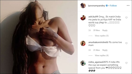 'What if India wins the World Cup?': Netizens ask Poonam Pandey after her semi-nude pic went viral
