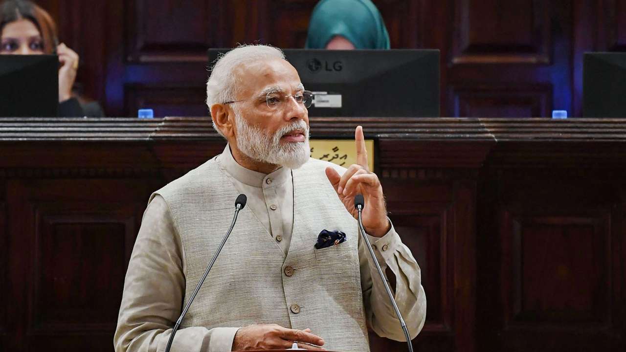 PM Modi in Maldivian Parliament (PTI)