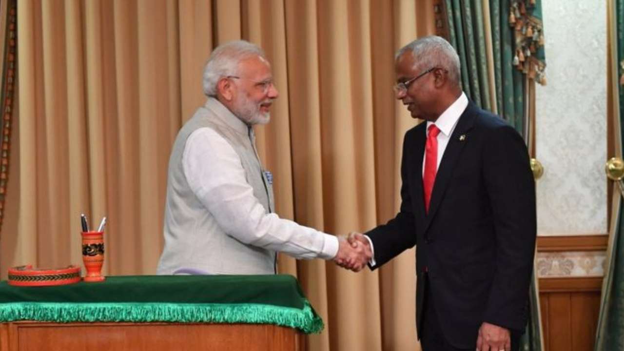 PM Narendra Modi with Maldivian President Ibrahim Solih
