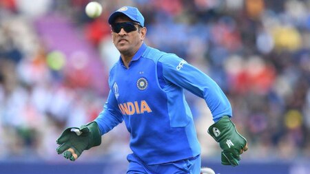 MS Dhoni wore the gloves during India's World Cup opener