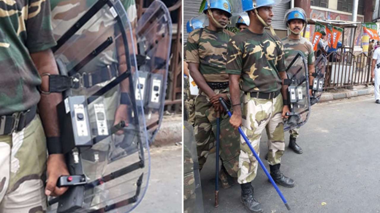 BJPs Lal Bazar March Kolkata Cops Carry Electric Shields As Ultimate