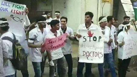 Doctors on strike at Gujarat