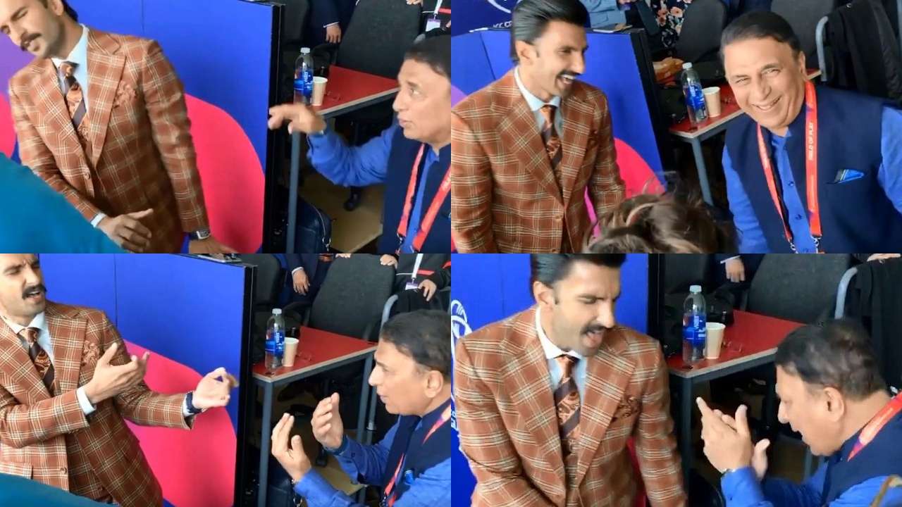 Watch: Ranveer Singh makes Sunil Gavaskar go crazy matching steps on 'Badan Pe Sitaare'
