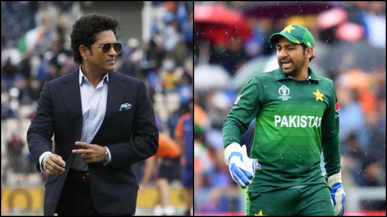 Sachin Tendulkar and Sarfaraz Ahmed