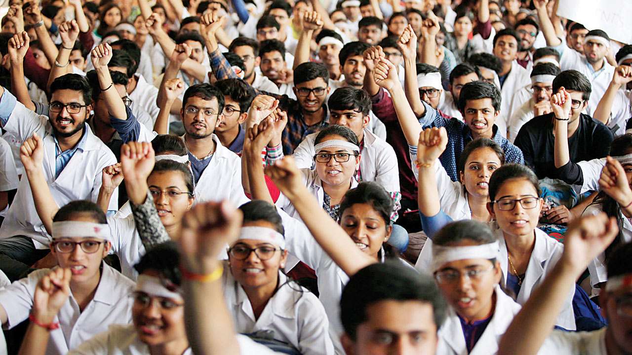 Medical students protest
