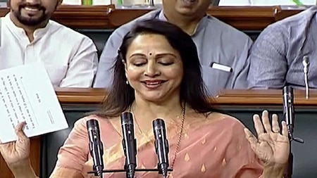 BJP MP Hema Malini concluded her oath with 'Radhey, Radhey' chants
