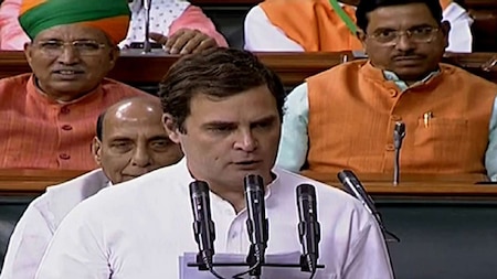 Rahul Gandhi takes a dig at BJP MP who chanted 'Bharat Mata Ki Jai'