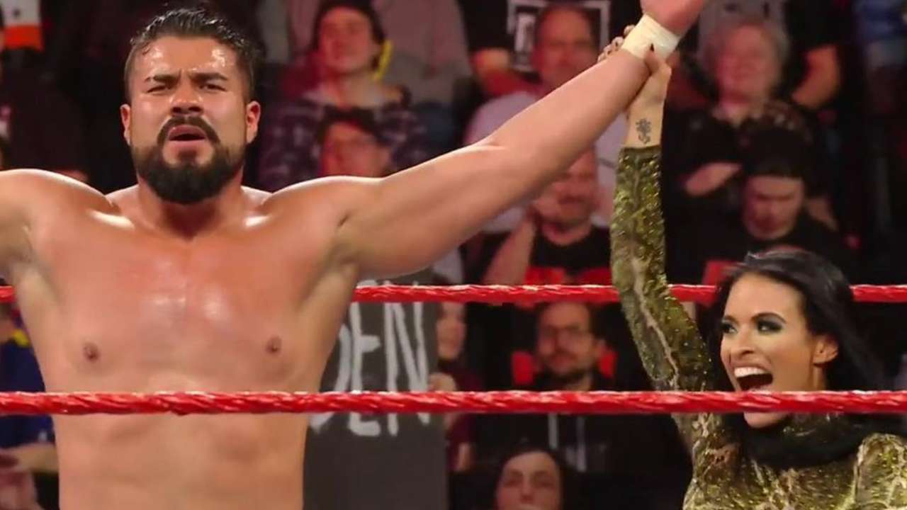 Andrade with Zelina Vega