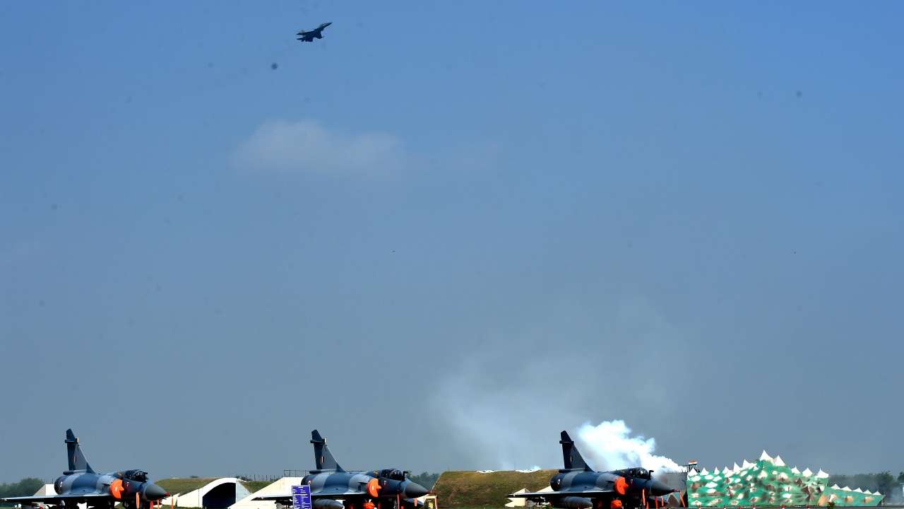Gwalior: Indian Air Force aircraft during the Commemorating 20 years of the Kargil War,in Gwalior Air Base