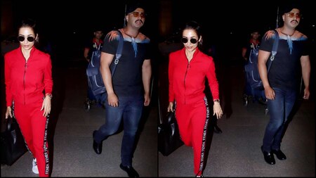 Arjun Kapoor and Malaika Arora spotted at Mumbai airport