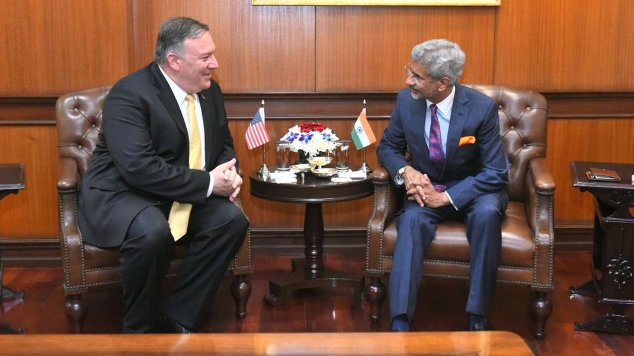 Mike Pompeo and S Jaishankar