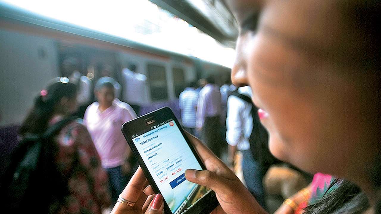 Mumbai Mobile app ticketing catching up with railway commuters