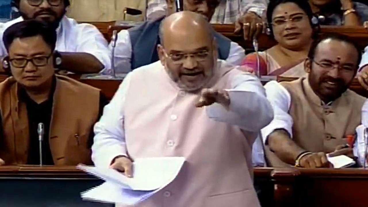 'one-third of j&k not with india, who is responsible? ' amit shah blames nehru, congress for kashmir problem